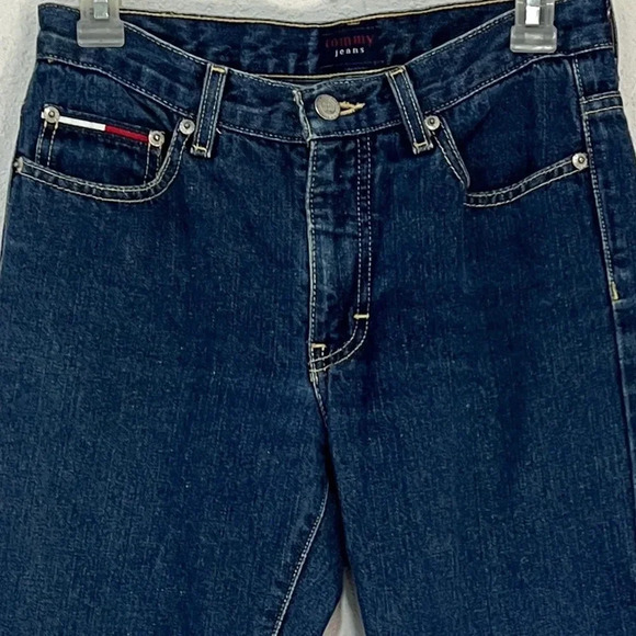 Tommy Jeans Straight Leg Junior Size 5/32 Dark Wash - Picture 2 of 5